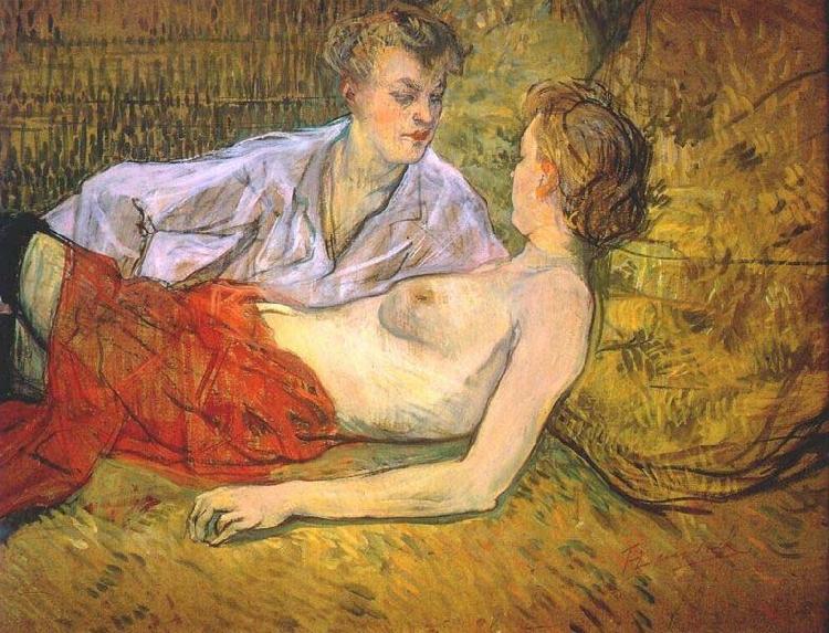 Henri de toulouse-lautrec The Two Girlfriends Sweden oil painting art